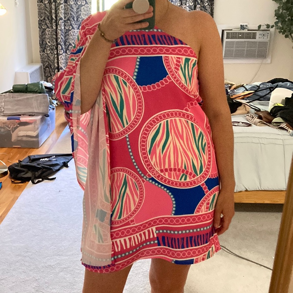 Lavender J One Shoulder Dress